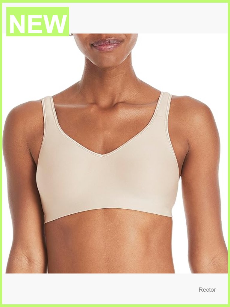 Wireless Full-Coverage T-Shirt Bra, Smooth Comfort Fit, Moisture Wicking,